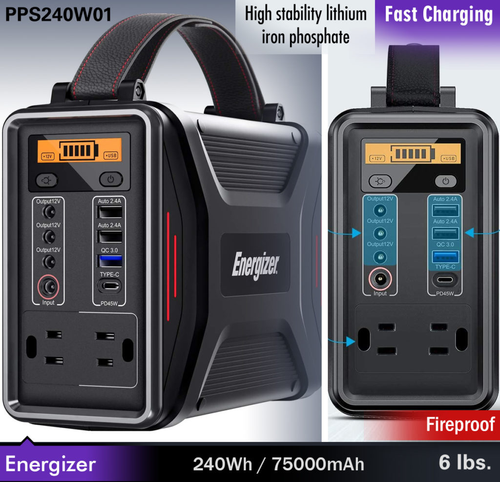 Energizer PPS240W01 : Portable Power Station