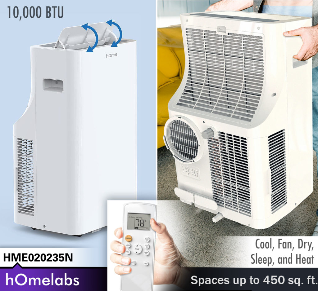 HomeLabs : 10,000 BTU / HME020235N portable air conditioner.