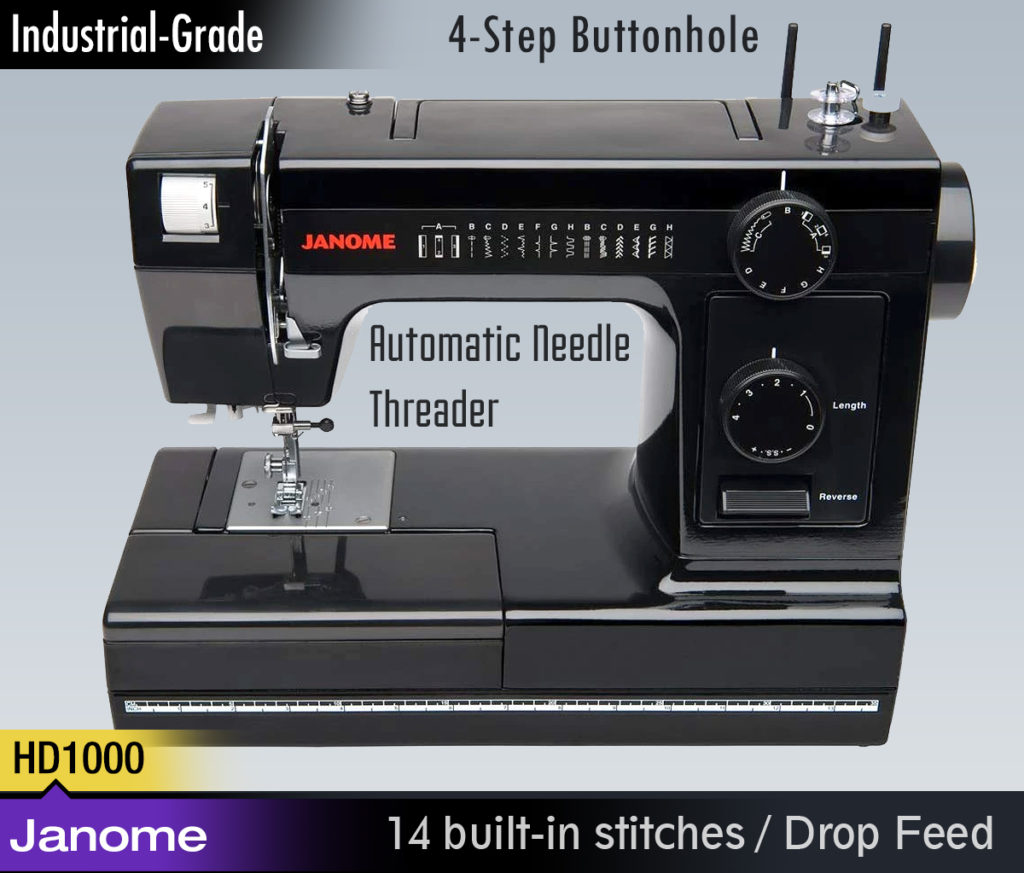 Janome Industrial-Grade Aluminum-Body HD1000 Black Edition Sewing Machine