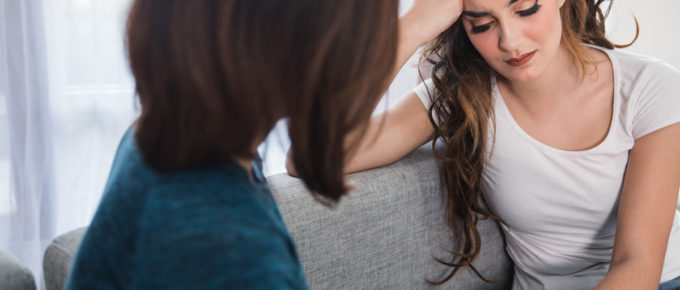 Sad woman. Empathetic listening.