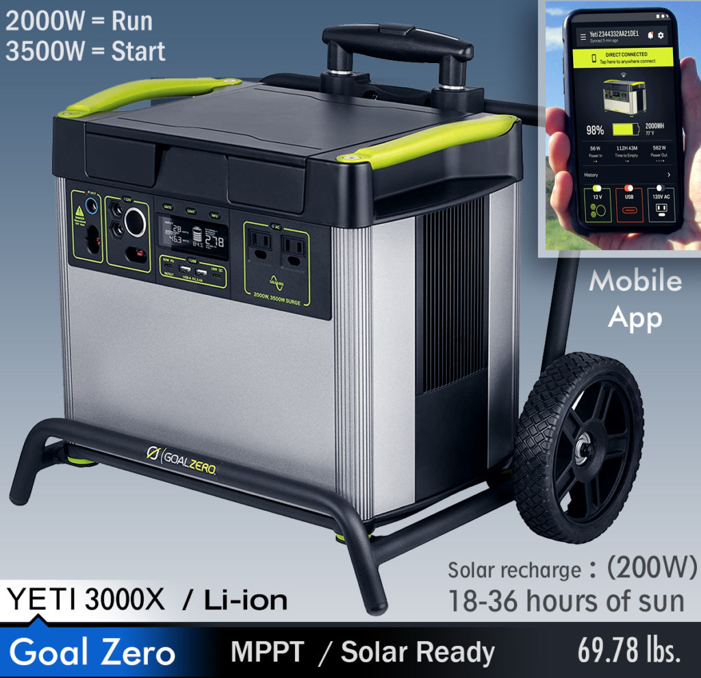 Yeti 3000X  : Best portable power station for camping / RV