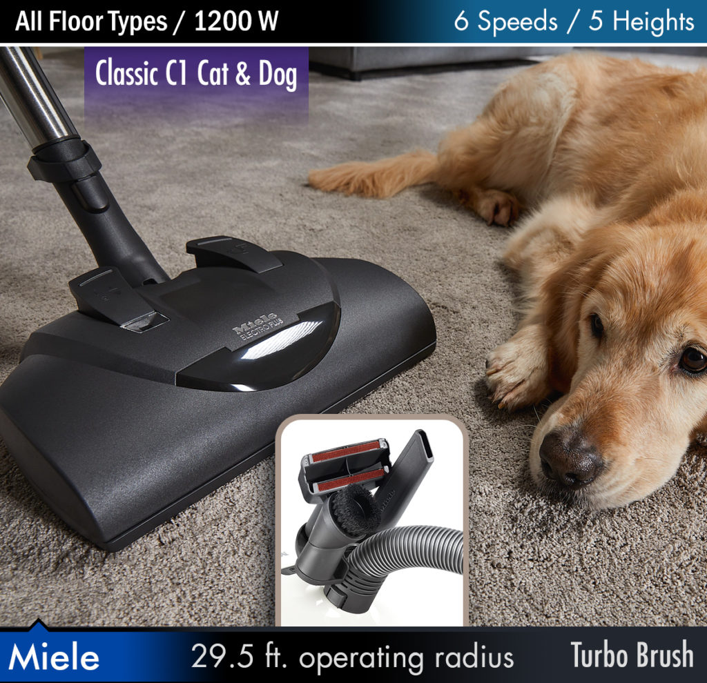 Pet vacuum : Miele Classic C1 Bagged Canister Vacuum,