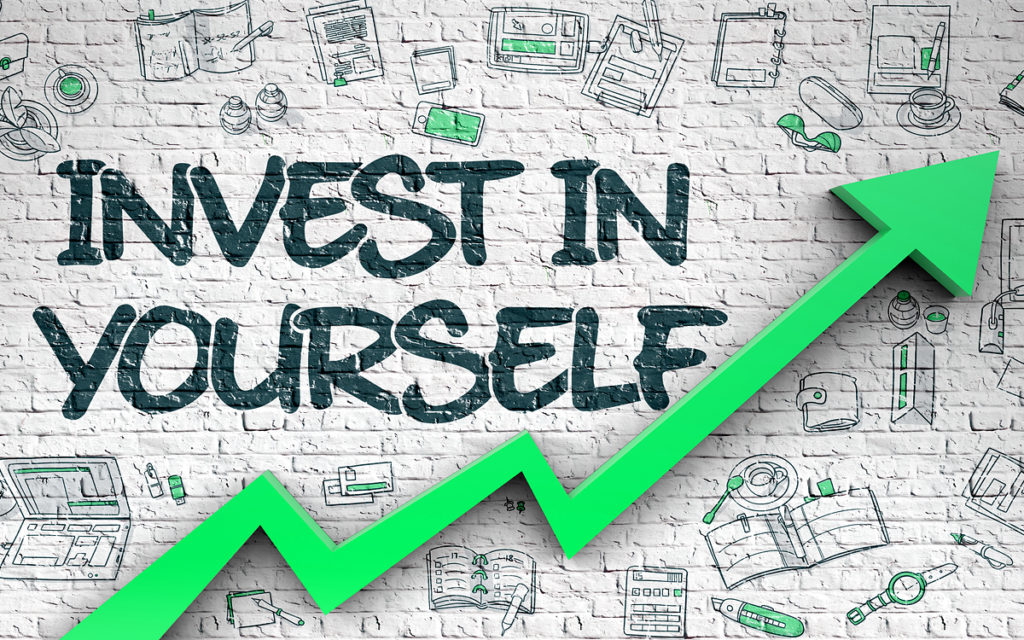 Invest in yourself graphic